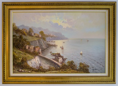 Italian seaside acrylic - italian,
