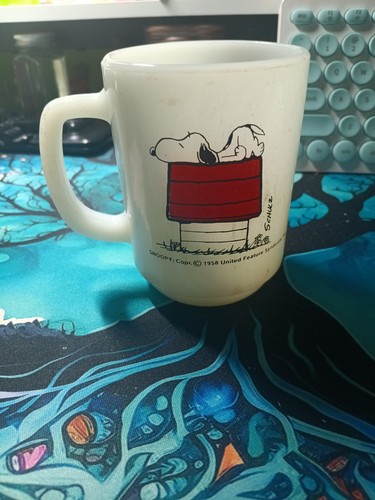 Vintage 1958 milk glass - 1958,