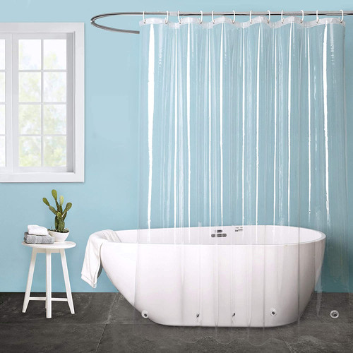 Clear shower curtain liner - clear,