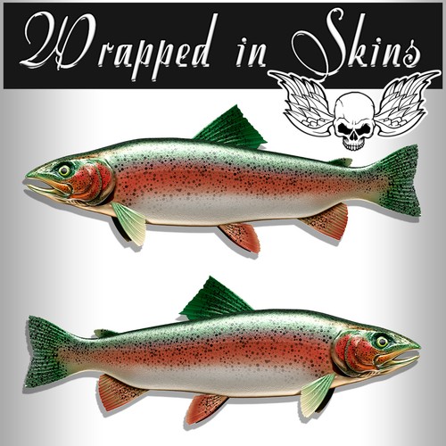 Trout decals fish stickers - fish,