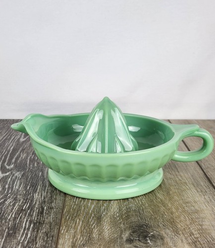 Jadeite green glass juicer - jadeite,