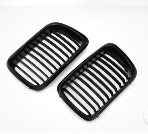 Matte black front kidney - black,