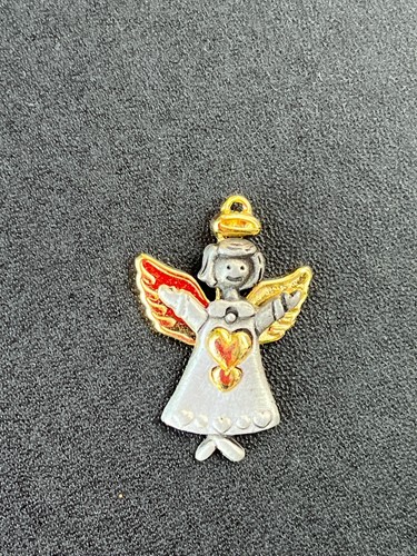 Small pewter angel - small, goldtone