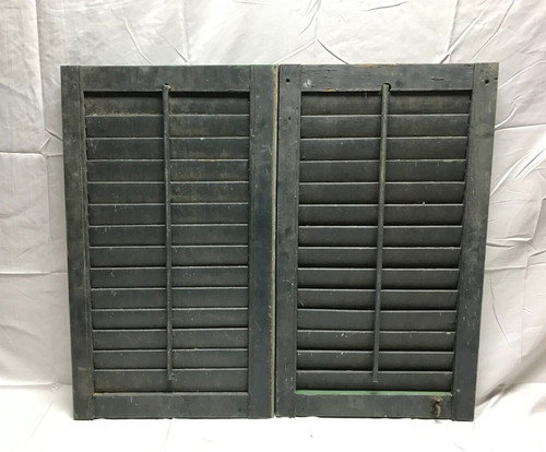 Pair vtg green shabby antique - green,