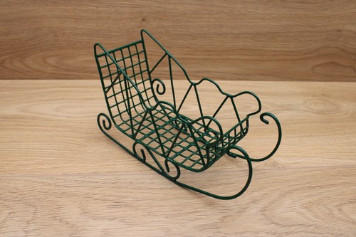Green wire metal - sleigh, sled