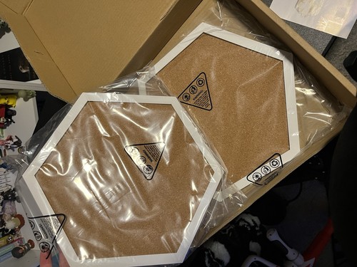 Cork board hexagon - cork, 2pack