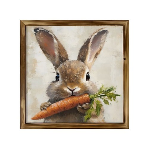 Easter bunny with carrot - easter,