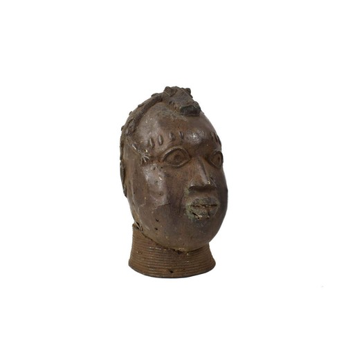 Benin bronze portrait figure - benin,
