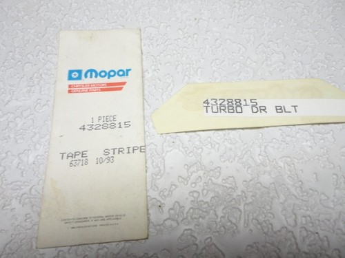 Nos mopar turbo - “turbo”, door