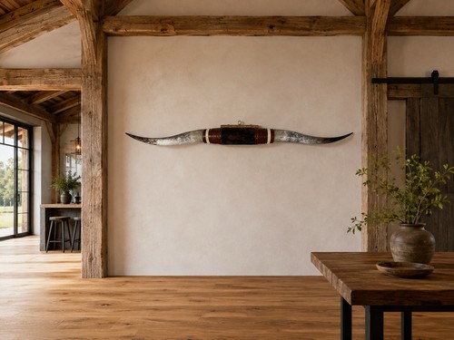 Authentic mounted steer horns - steer,