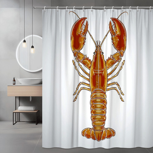 Lobster graphic shower - lobster,