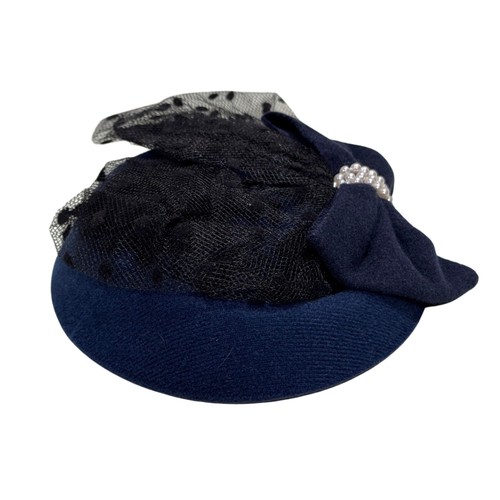 Rehoty pillbox fascinator navy - rehoty,