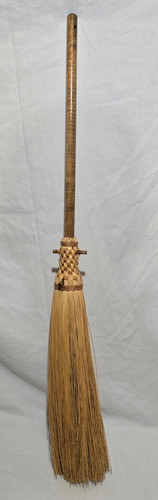 Handmade woven hearth broom - woven,