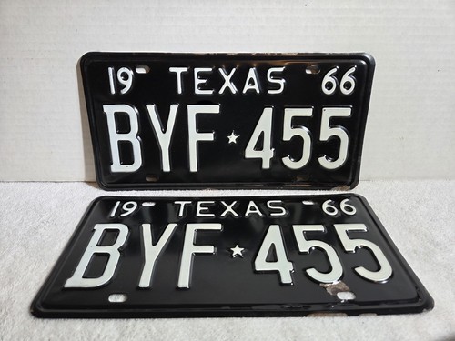 Vintage 1966 texas - 1966, license