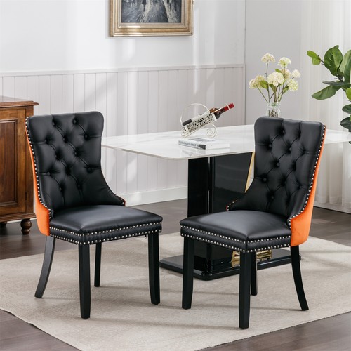 Set dining chair leather - set,