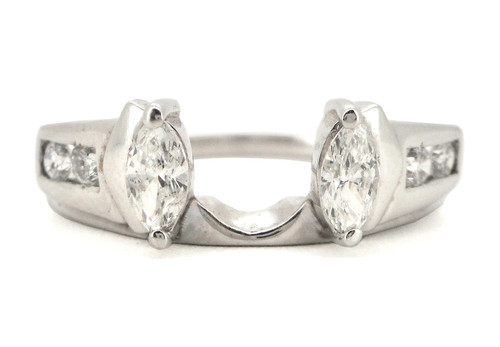 14k white gold marquise - 14k, marquise/round