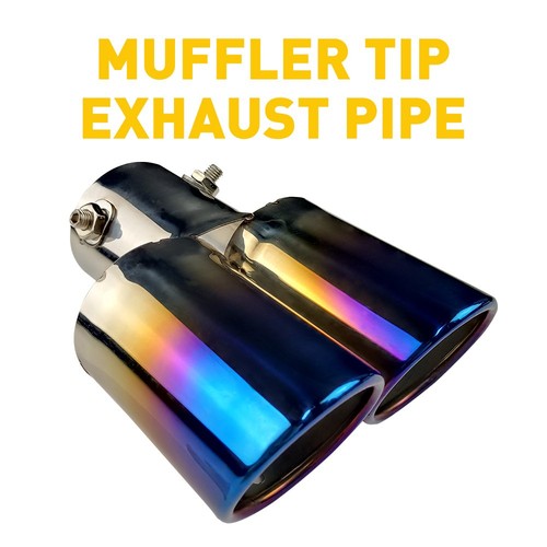 Car auto blue rear exhaust - blue,