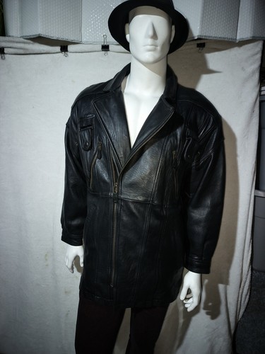 Midway black leather - black, jacket