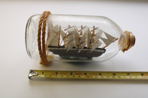 Ship glass bottle - bottle, galleon