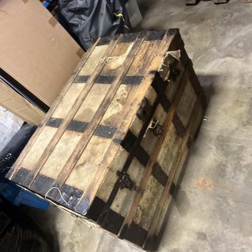 Vintage steamer trunk - steamer,