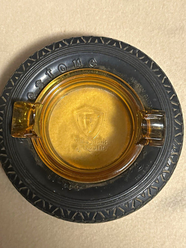 Vintage firestone amber glass - firestone,