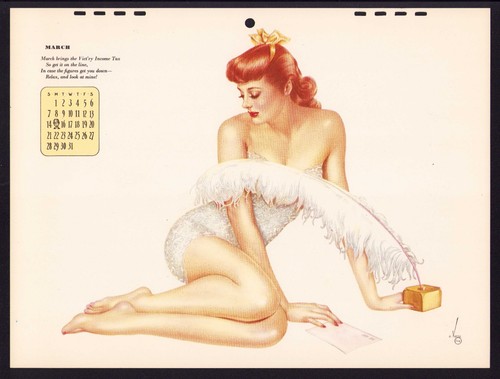 Vintage varga 1943 vogue pinup - varga,