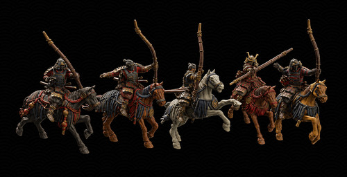 Japanese samurai mounted - japanese,