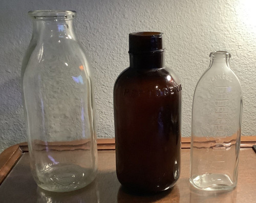 Vintage glass bottle lot - bottle,