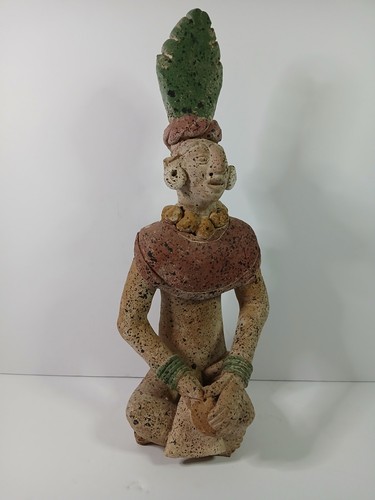 Mayan clay statue - mayan,