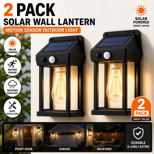 Solar wall lantern lights - 2,