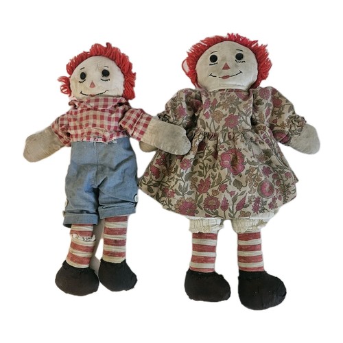 Vtg handmade raggedy - ann, &