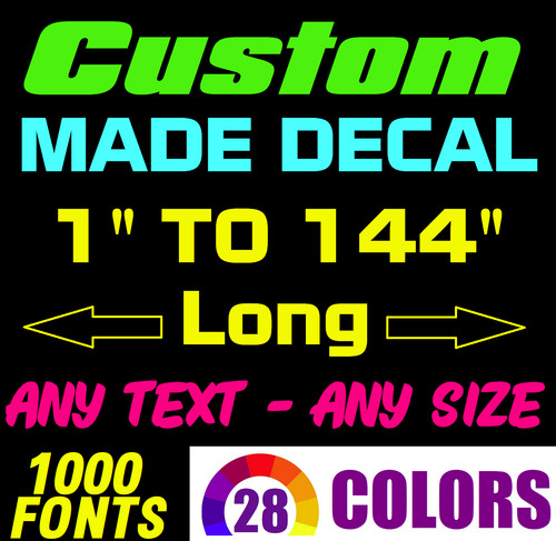 Custom text vinyl - custom, lettering