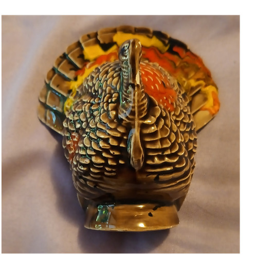 Ceramic turkey figurine glossy - ceramic,