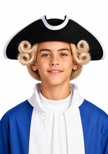 Child black felt tricorn - black,