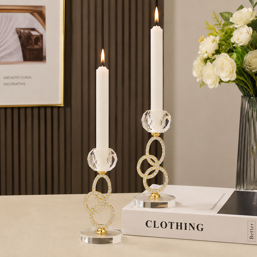 2pc crystal candle - 2pc,