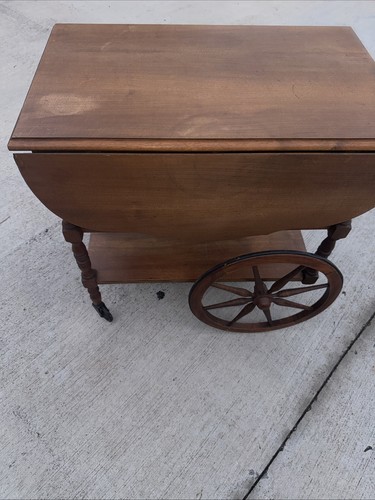 Vintage wooden drop leaf - wooden,