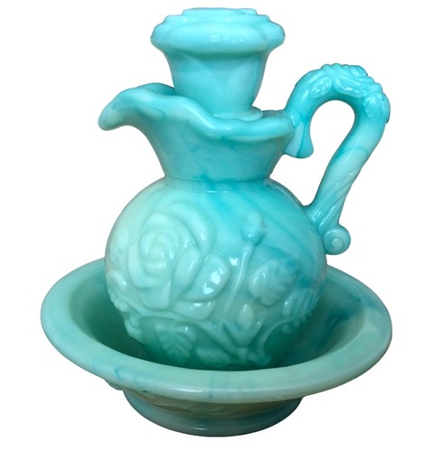 Avon vase pitcher aqua - avon, blue