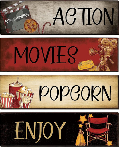 Pcs movie theater wall - 4,