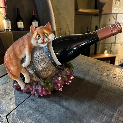 Vintage whimsical cat wine - vintage,