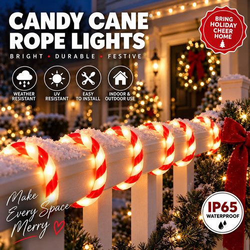 40ft candy cane - cane, rope