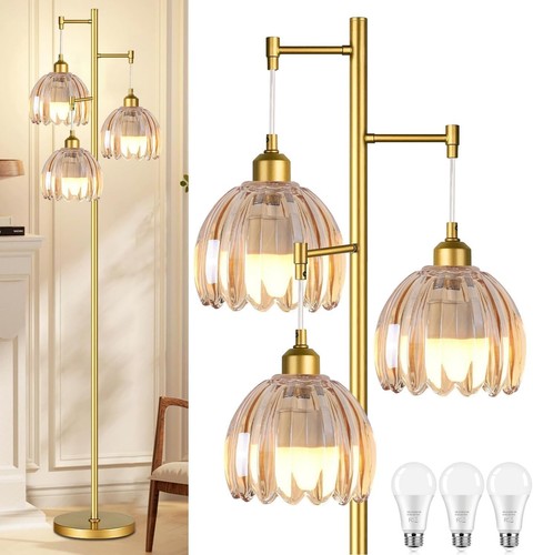 Gold floor lamps - floor,