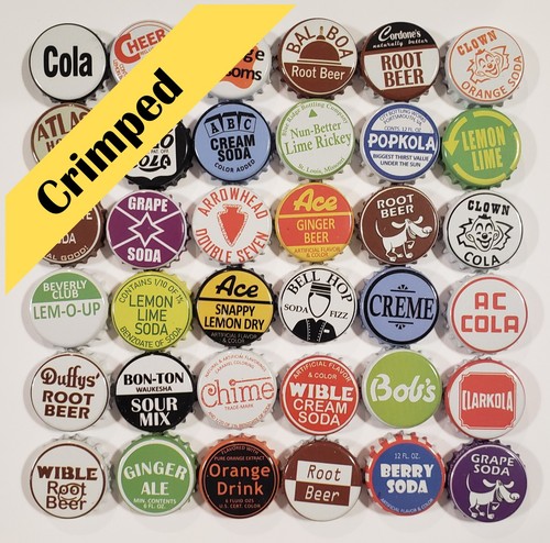 100 random soda bottle caps - 100,