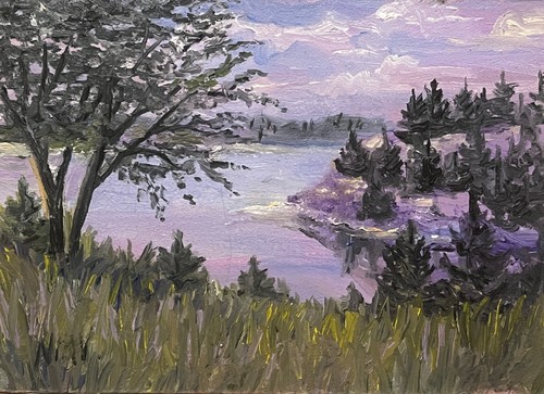 Original oil landscape - original,