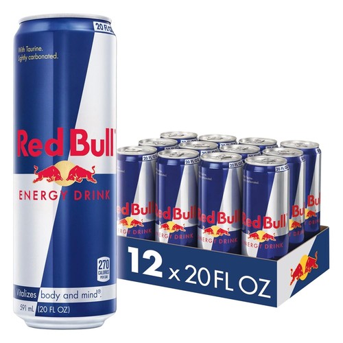 Red bull energy drink with - bull,