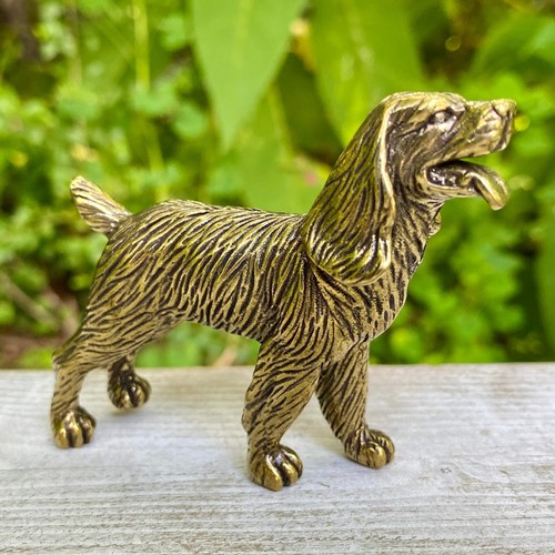 Solid brass cocker spaniel - solid, dog