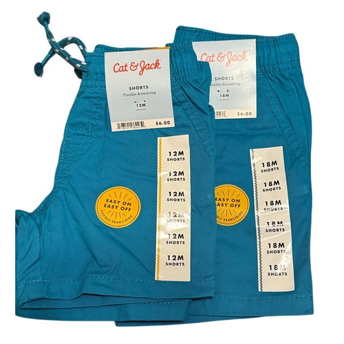 Cat jack teal blue shorts - cat, &