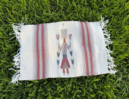 Rug textile with yei kachina - rug,