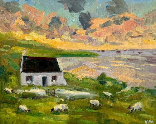 Original oil painting sheep - original,