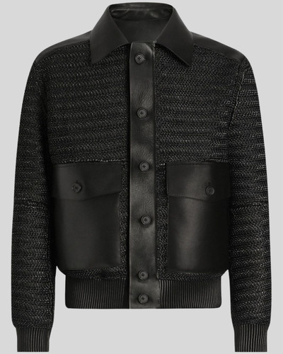 Luxury knit leather bomber - luxury,