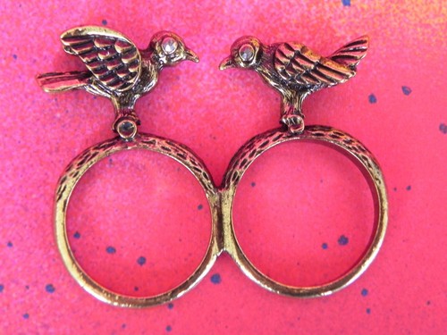 Finger birds rhinestone eye - 2,